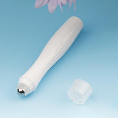 China Wholesale Cosmetic Curved Roller Bottles Leakproof Perfume Roller Bottles White Cosmetic Container With Roller Ball for sale