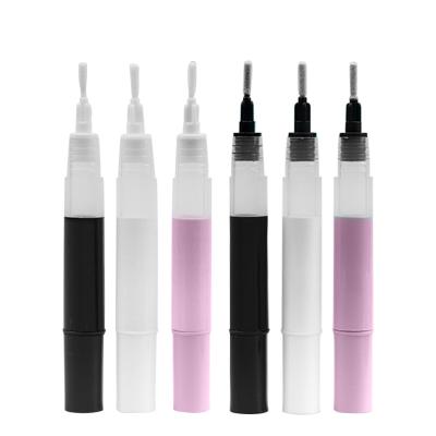 China Modern Empty Rotary Cosmetic Eyelash Growth Bottle 3ml Pen Container Aluminum Eyelid Glue Tube Eyeliner Serum Liquid Tube for sale