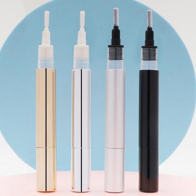 China Modern 3ml Empty Eyeliner Tube Gold And Silver Aluminum Tube Eyeliner DIY Growth Serum Container False Eyelash Glue Bottle for sale