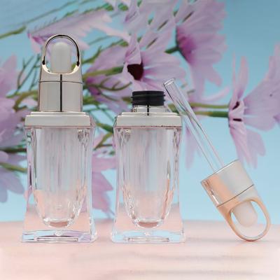 China Small Gold 10ml Essential Oil Dropper Bottle Embroidery Modern Custom Plastic Color Plastic Bottle Small Acrylic Dropper Bottle for sale