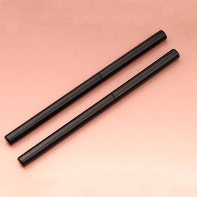 China Modern Cosmetics Eyebrow Pencils Retractable Black Tube Private Label Custom Slim Square Eyebrow Pencil With Brush For Eyebrow for sale