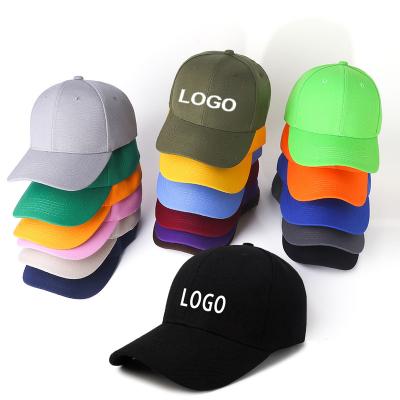 China Cotton COMMON Custom Baseball Caps White 6 Panel Embroidery Print Unisex Baseball Sports Fitted Logo Hat Premium Hats for sale