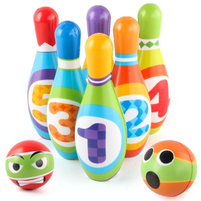 China High Quality Kids Toddler Rolling Toys Set For 3 4 5 Years Old Boys Girls, Indoor Colorful 10 Soft Foam Pins 2 Rolling Ball Printed With Numb for sale