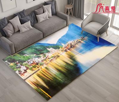 China Digital Printing Washable Carpet Bedroom Used Fixed Glossy for sale