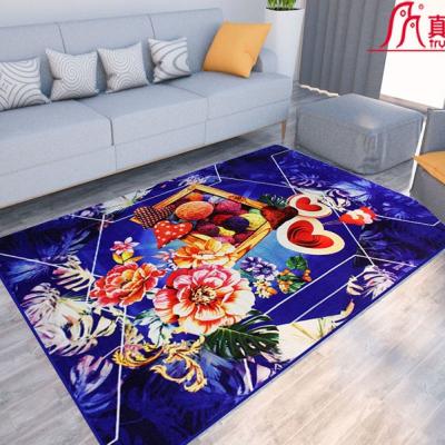 China Beloved Fashion Home Digital Printing Washable Carpet Bedroom Used Fixed Glossy for sale