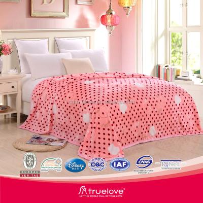 China Beloved flame retardant flannel/flano blanket printed soft blanket using in bed room for sale