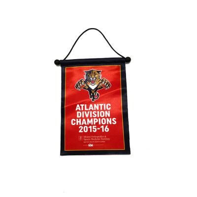 China Cheap Custom Flag Football Club Team Pennants Flag of Real Estate/Mini Soccer Team Building Satin Pennant for sale