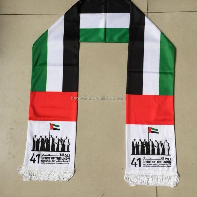 China Scroll Custom Design, Middle East UAE National Flag Scarf for sale