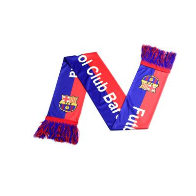 China POLYESTER Factory Custom Football Knitted Polyester Football Fan Scarf (145X18CM) for sale