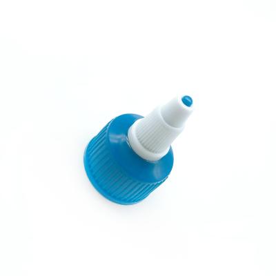 China Non Spill New Design Plastic Mouth Cap Flip Top Cap Twist Off Pointed Cap For Cosmetic Bottle for sale