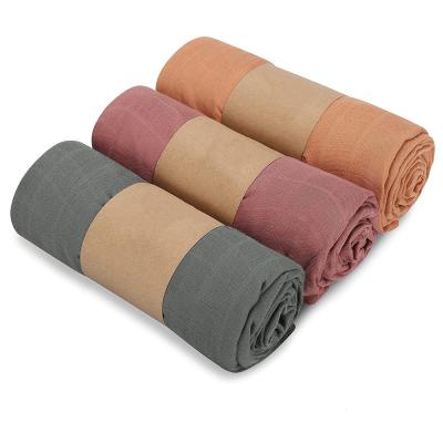 China QUICK DRY Bamboo / Muslin Cotton Baby Wrap Blankets , Super Soft Touch Baby Blankets for sale