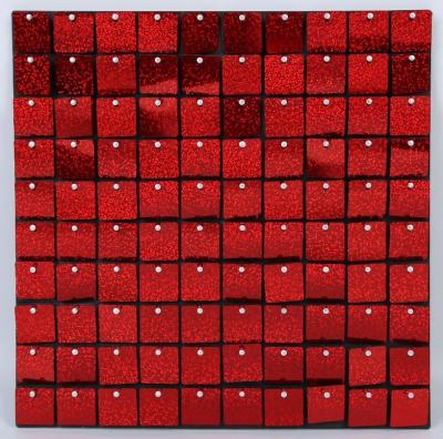 China Modern Shiny Sign Wall Panel Shimmer Sequin Wall Panel Wedding Decoration For Store for sale