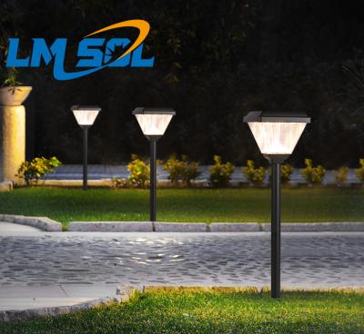 China LMSOL Solar LANDSCAPE Garden LED Lights IP65 Waterproof Post Top Led Garden Light For Park Sidewalk LED Garden Post Light for sale