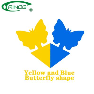 China Armworm Sticky Insect Traps Trinog Butterfly Shape Yellow Board Gnat Glue Gardening Hanging Hanging Adhesive Pads for sale