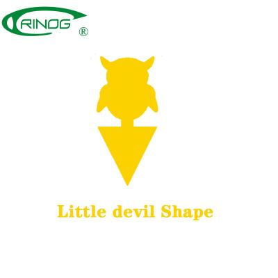 China Hot Selling Trinog Devil Shape Insect Control Board Disposable Greenhouse And Garden Hang Pilots Adhesive Gnat Glue Trap Pad for sale