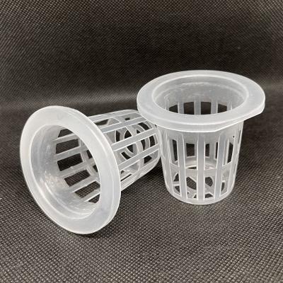 China Modern Grade One Garden Slotted Mesh Plastic 3 Inch Plant Mesh Cup Pots For Aquaponics Plastic Basket Root Growing Use for sale