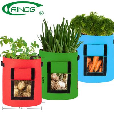 China Vegetable/Flower/Tree Planting Potato Gardening Nonwoven Fabric Trinog 4-Gallon Growing Bag Felt Eco-Friendly Breathable Planter Pots for sale