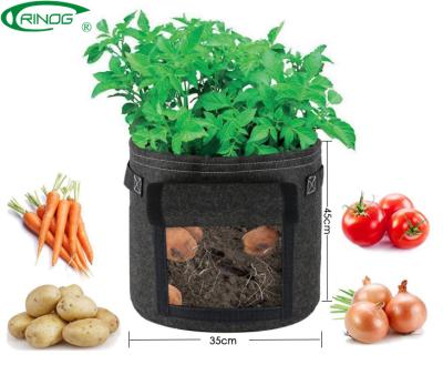 China Decoration Garden Trinog 10-Gallon Heavy Duty Nonwoven Vegetable and Flower Aeration Plant Grow Bag for sale