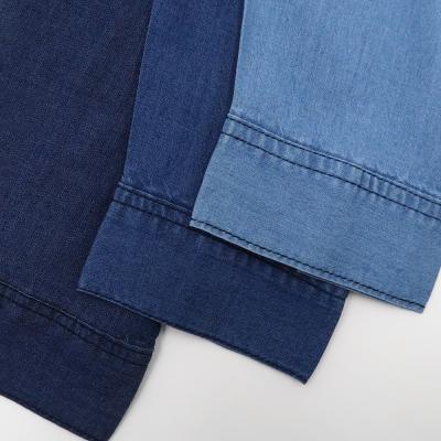 China Breathable 100% Canvas Indigo Wicking Tencel Denim Fabric For Textile 6OZ Shirts For Clothes Jeans for sale