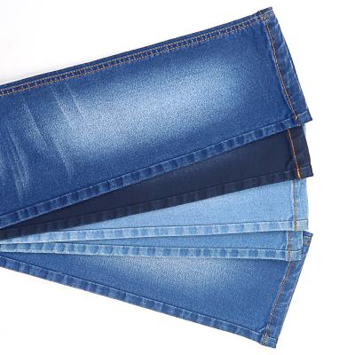 China Breathable Hot Sale Indigo Light Stretch Textile Denim Fabric Men Jeans With Deep Color for sale