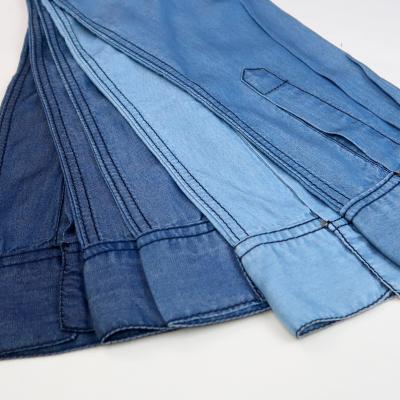 China Cheap Cotton Breathable Reused Rolls Jean Denim Fabric Material Boy Twill Canvas Men For Shirts for sale