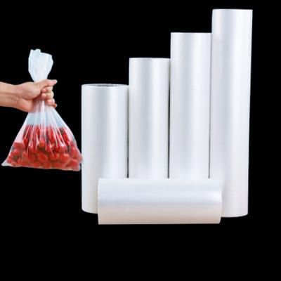 China Customized Recyclable Printed Transparent Plastic Bags Supermarket Shopping Bag Food Plastic Bags for sale