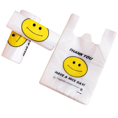 China Recyclable Custom Biodegradable Packaging Plastic Bags T Shirt Food Spike Bag Frost Plastic Bags for sale