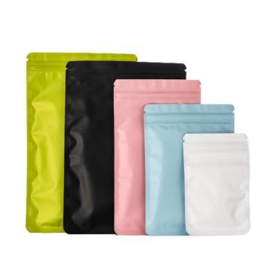 China Recyclable Customized Double Sided Mylar Flat Pack Zip Lock Bags Smell Proof Heat Sealable Aluminum Foil Plastic Zip Bags Pouches for sale