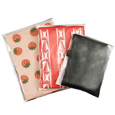 China Promotion Recyclable Custom Printing Matte Ziplock Bags For Clothes Packaging For Tote Bag for sale