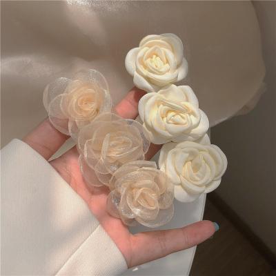 China Hair Accessories Hair Accessories In Stock Camellia Decorative Hairpin Wedding Women Hair Accessories Like Hair Clips for sale