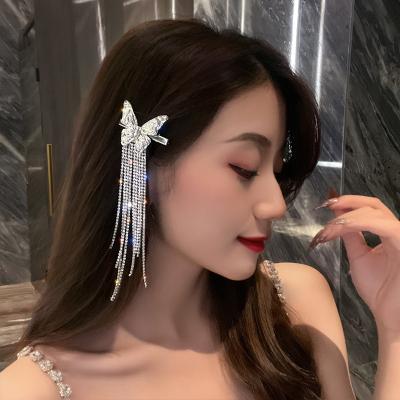 China Hair Accessories New Design Rhinestone Tassel Hairpin Wedding Hair Accessories Hair Accessories Love Hair Clips for sale