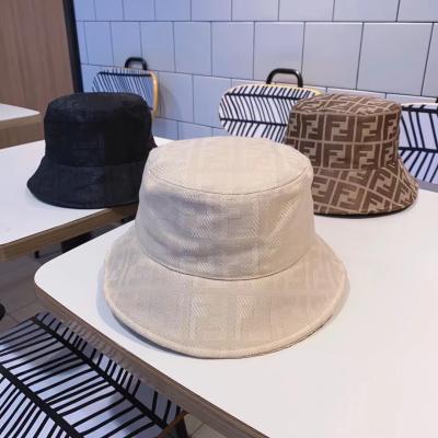 China Sun Protection FF Letters Printed Breathable Stylish Soft Outdoor Bucket Hat From Latest Designer Custom Sun Protection for sale