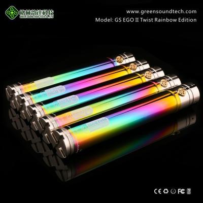 China Cheap Price Adjustable Rainbow E-Cig Battery 2200mAh GS EGO II Twist Rainbow Adition for sale