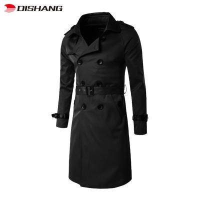 China Fashion Double Breasted Casual Formal Double Breasted Outwear Style Jacket Gap Coat Male Long Overcoat for sale