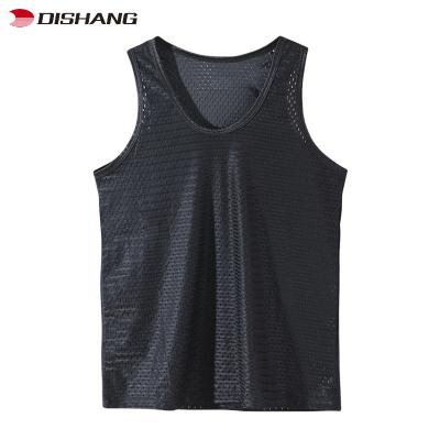 China QUICK-DRY Breathable Ice Mesh Silk Thin Man Quick-Dry Cool Slim Tank Tops Singlets Breathable For Man Mens Sportswear for sale