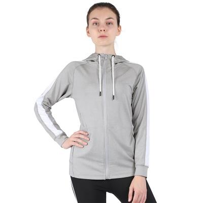 China Women's Long Sleeve Full Zip Hoodie Jacket Breathable Sports Running Lightweight Quick Dry Fitness Tops Training Sportswear Breathable Yoga for sale