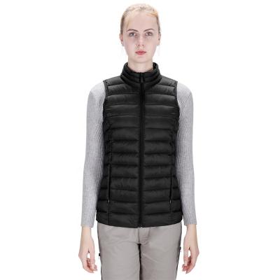 China Wholesale Women's Autumn And Winter Fashionable Puffer Vest Outdoor Pocketable Sleeveless Breathable Light Weight Down Vest for sale