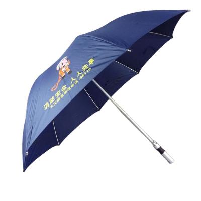 China Auto Open Straight Umbrellam Advertising Rod Aluminum Umbrella Wind Shielding With Bone Straight Outer Double-decker for sale