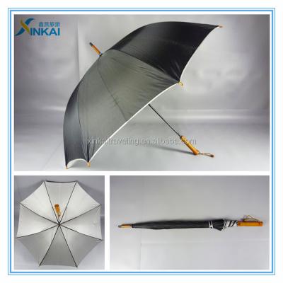 China High Quality Chinese Large Size Straight Umbrella Golf Umbrella With Wooden Handle for sale