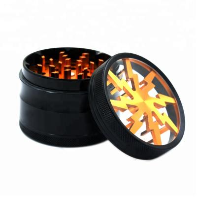 China Machinery Used In Industry Factory Cool Latest Design Aluminum Anodized Custom Logo Herb Grinder for sale