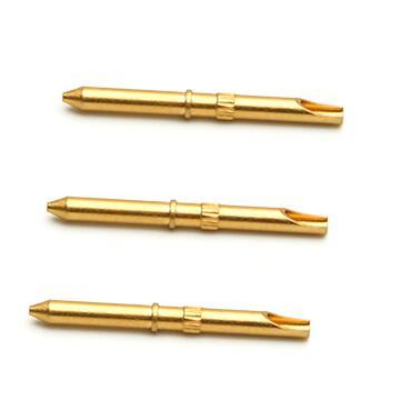 China High Quality Electron Industry Custom Precision Machining Brass Contact Pins Shaft With Gold Plated for sale