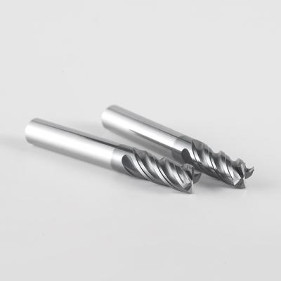 China CNC Machining Center Derleeci HRC55/60/65/70 Solid Parallel Shank Tungsten Carbide End Mill for sale