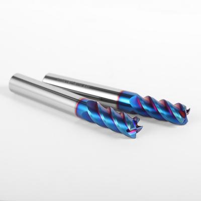 China Derleeci CNC Machining Center 65hrc 5mm 4 Flutes Square Solid Carbide End Mill Fresas For Steel CNC Milling Cutter for sale