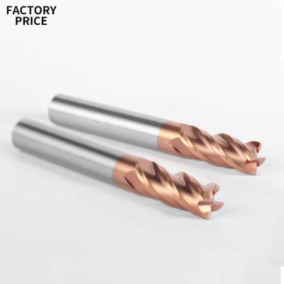 China CNC Machining Center 35 Degree Helix Angle Milling Cutter Tungsten Solid Carbide End Mill For Steel for sale