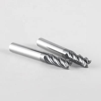 China CNC Machining Center Derleeci China Tungsten Steel Alloy Rough Machining End Mill Square 4 Flute CNC End Mill for sale