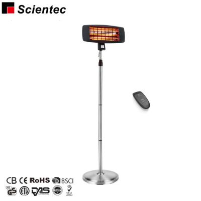 China 3 Position Power Levels 650W 1300W 2000W Free Standing Electric Quartz Infrared Heater 480x410x1900mm3 for sale