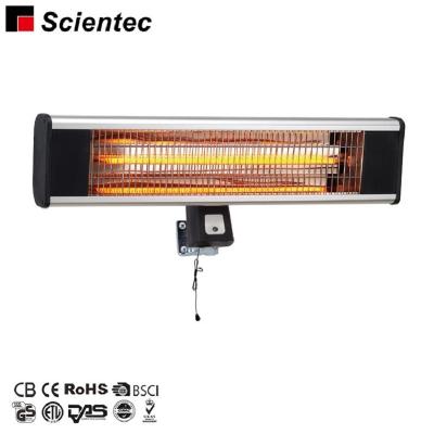 China 2020 stocked hot sale CE approved ip44 approved 1800w carbon fiber wall mounted infrared radiant electric heater for sale