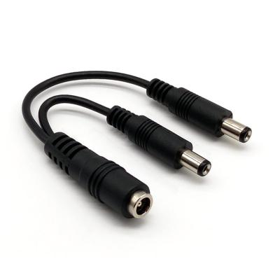 China Car Custom 2.5mm 2.1mm 5.5mm DC Power Cable DC Splitter Cable for CCTV Camera, Monitor and Display for sale