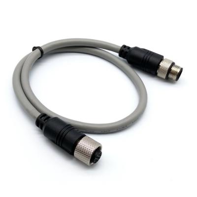 China Circular M8 M12 Aerial Sensor Extension Sensor Cable With Gold Plated Connector for sale