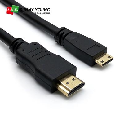 China Camera OEM 19P Male to Male Mini H.D.M.I to H.D.M.I Cable with Gold Plated Connector for sale